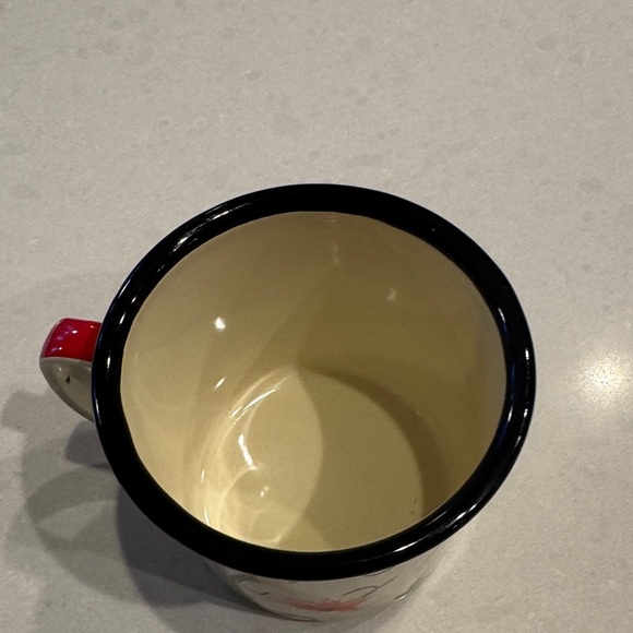 Fly Fishing Patterned Mug with Black Rim metal cup super nice! - Picture 7 of 8